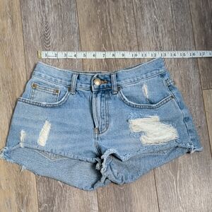 Billabong Light Blue Distressed Jean Shorts
